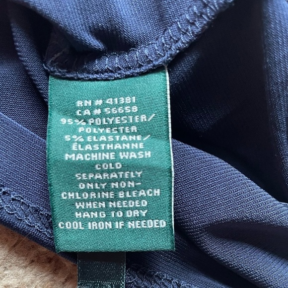 NWT. Lauren Ralph Lauren navy blue dress size 2 - Picture 4 of 5